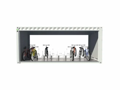 ABRI VÉLO EN CONTAINER 20 PIEDS OUVERT 18 PLACES