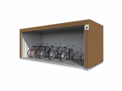 ABRI VÉLO EN CONTAINER 20 PIEDS SEMI-COUVERT 16 PLACES