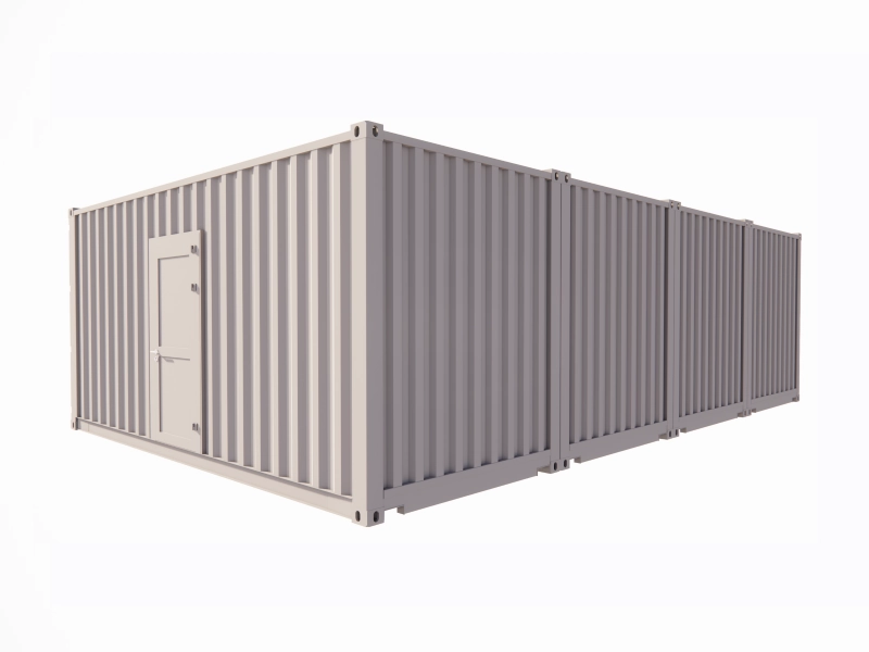 LOCAL D’ENTREPOSAGE 55 M² EN CONTAINERS DE 20 PIEDS AVEC RIDEAU MÉTALLIQUE ET PORTE DE SERVICE