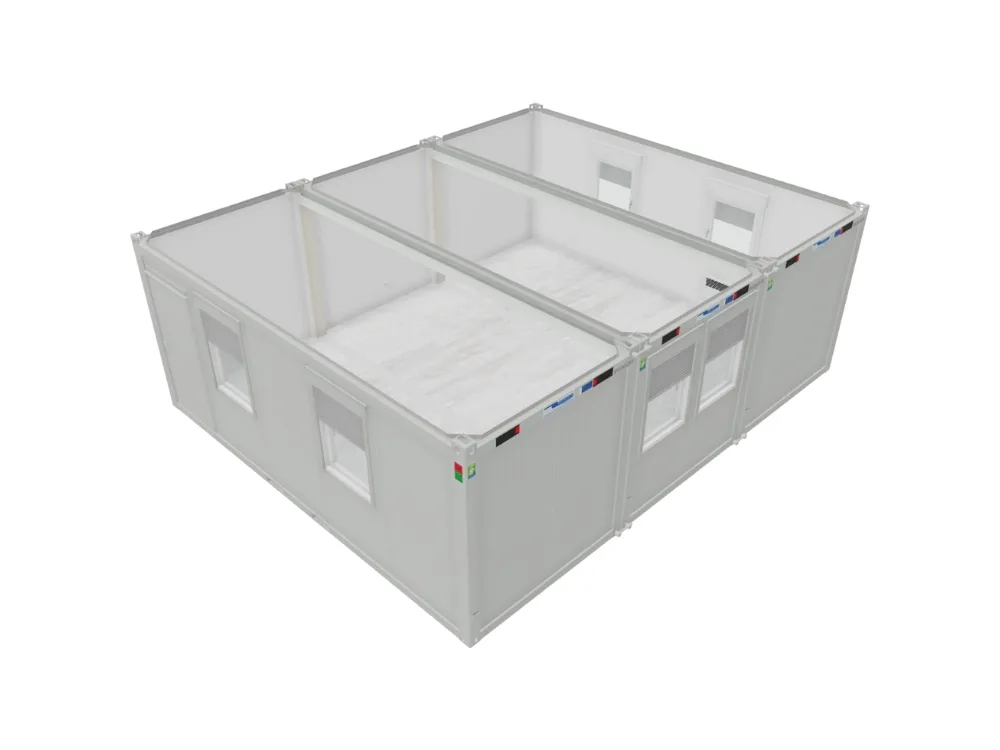 BUREAU MODULAIRE 44,4 M²  3 X 20 PIEDS