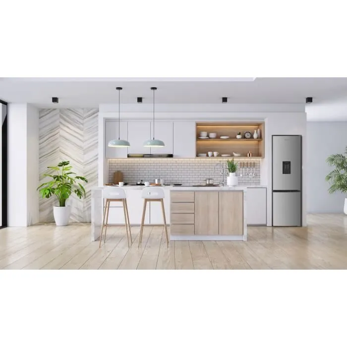 Réfrigérateur combiné GEDTECH - GCB262SL Silver - capacité 262L - Congélateur bas - Classe E