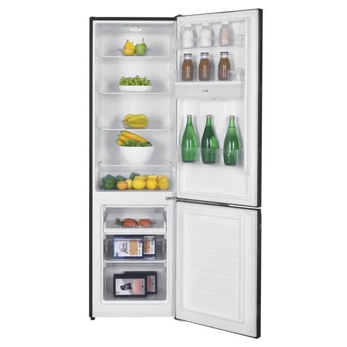 Réfrigérateur combiné GEDTECH - GCB262BL Black - capacité 262L - Classe E