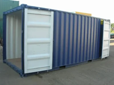 Container maritime 20 pieds sur berce Ampliroll
