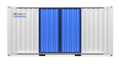 LOCAL DE STOCKAGE EN CONTAINER DE 20 PIEDS AVEC PORTE COULISSANTE